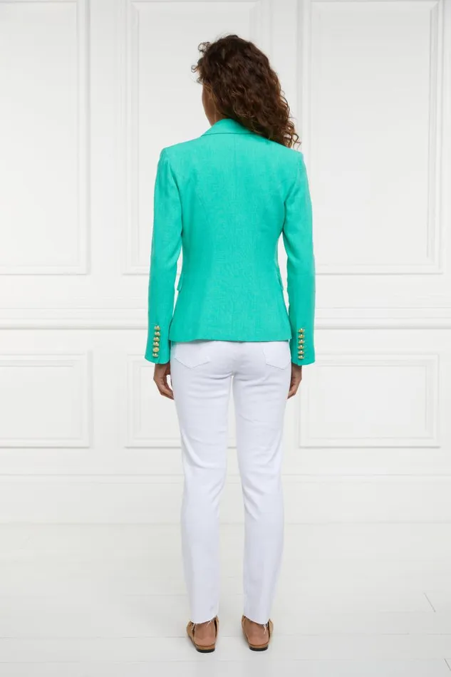 Women In Stock Tailoring Holland Cooper Knightsbridge Blazer Jade Linen