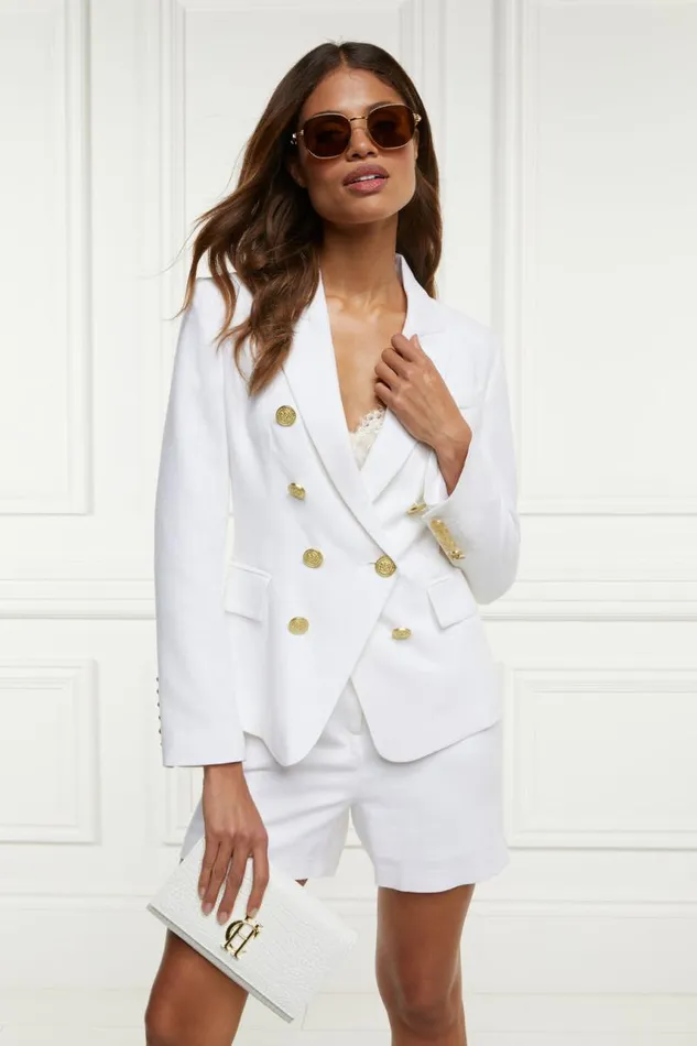 Women In Stock Tailoring Holland Cooper Knightsbridge Blazer Oyster Linen