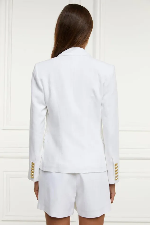 Women In Stock Tailoring Holland Cooper Knightsbridge Blazer Oyster Linen