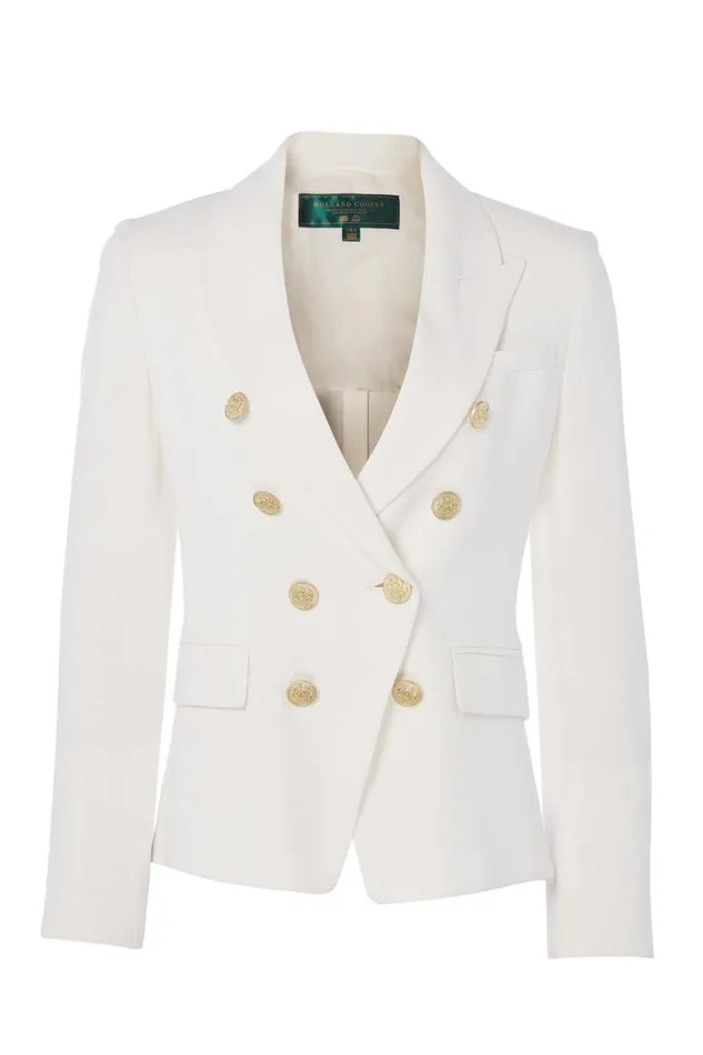 Women In Stock Tailoring Holland Cooper Knightsbridge Blazer Oyster Linen