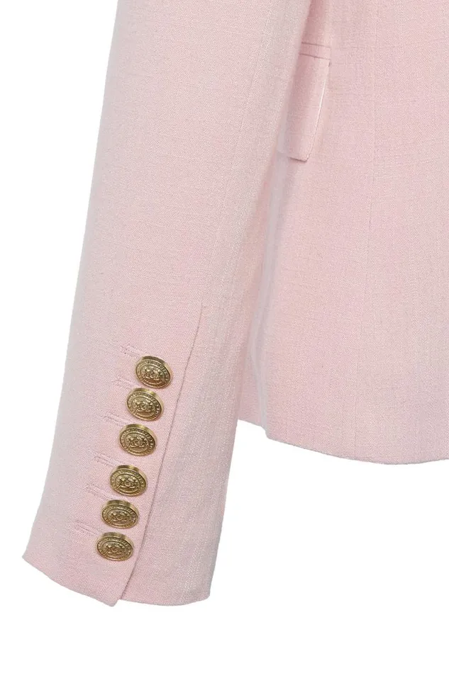 Women In Stock Tailoring Holland Cooper Knightsbridge Blazer Pink Linen