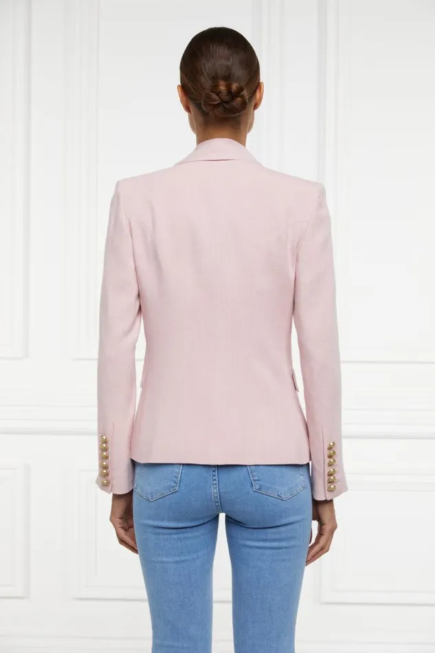 Women In Stock Tailoring Holland Cooper Knightsbridge Blazer Pink Linen