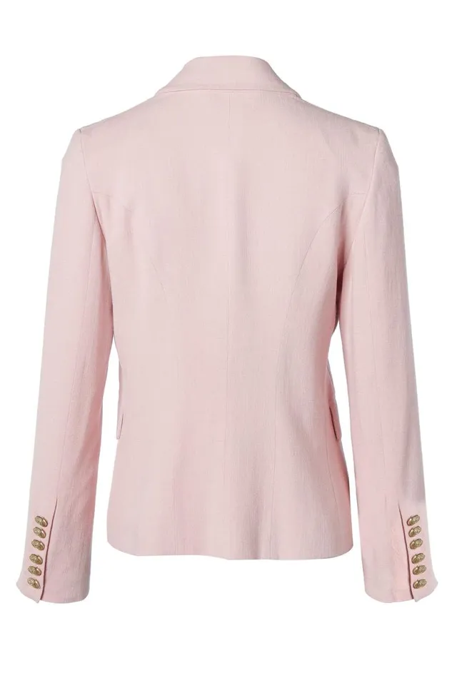 Women In Stock Tailoring Holland Cooper Knightsbridge Blazer Pink Linen