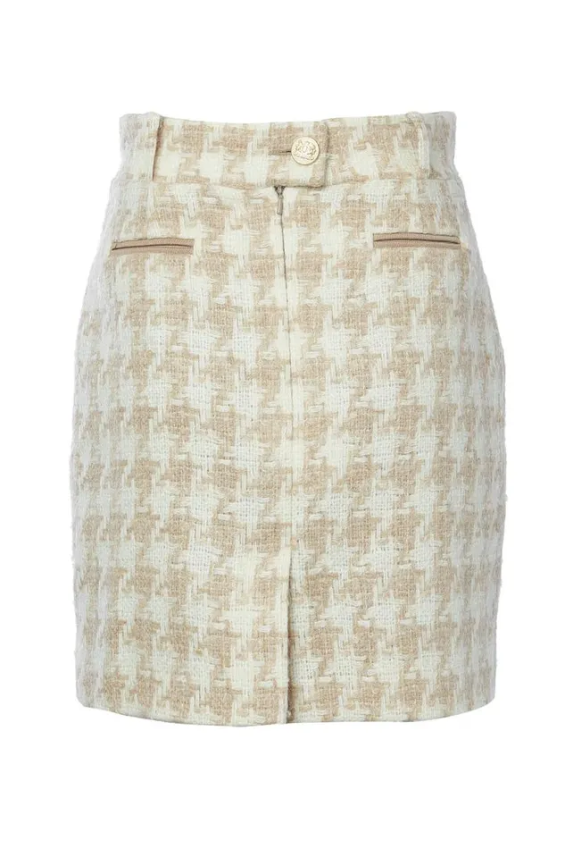 Women In Stock Tailoring Holland Cooper Knightsbridge Skirt Camel Houndstooth Women In Stock Tailoring Holland Cooper Knightsbridge Skirt Camel Houndstooth
