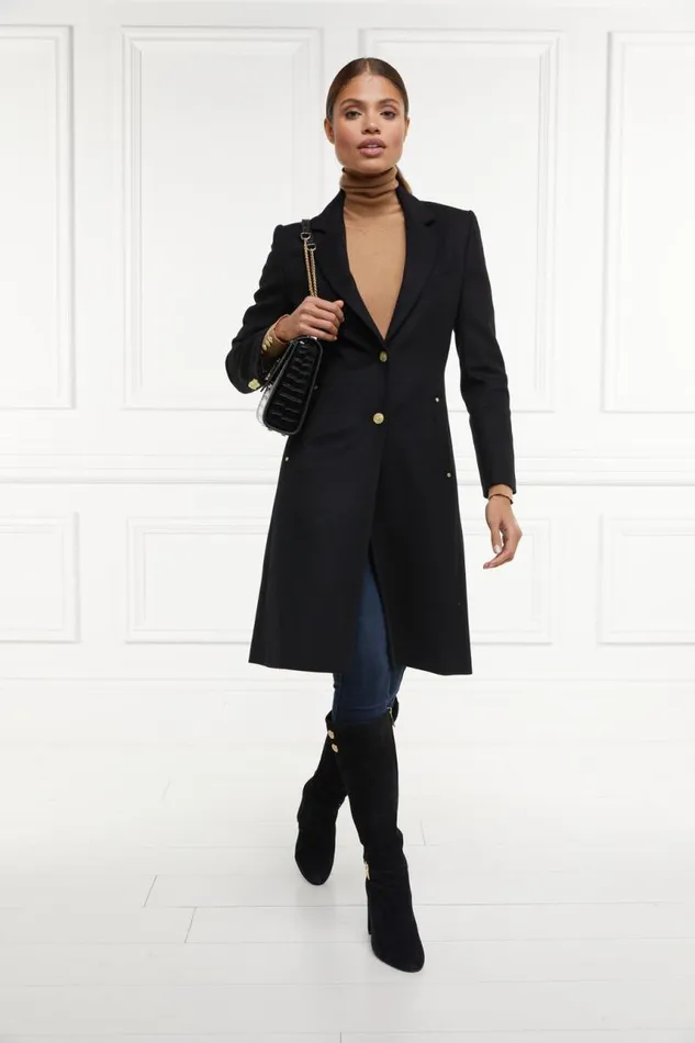 Women In Stock Tailoring Holland Cooper Regency Coat Soft Black