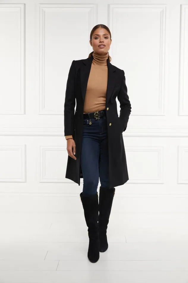 Women In Stock Tailoring Holland Cooper Regency Coat Soft Black
