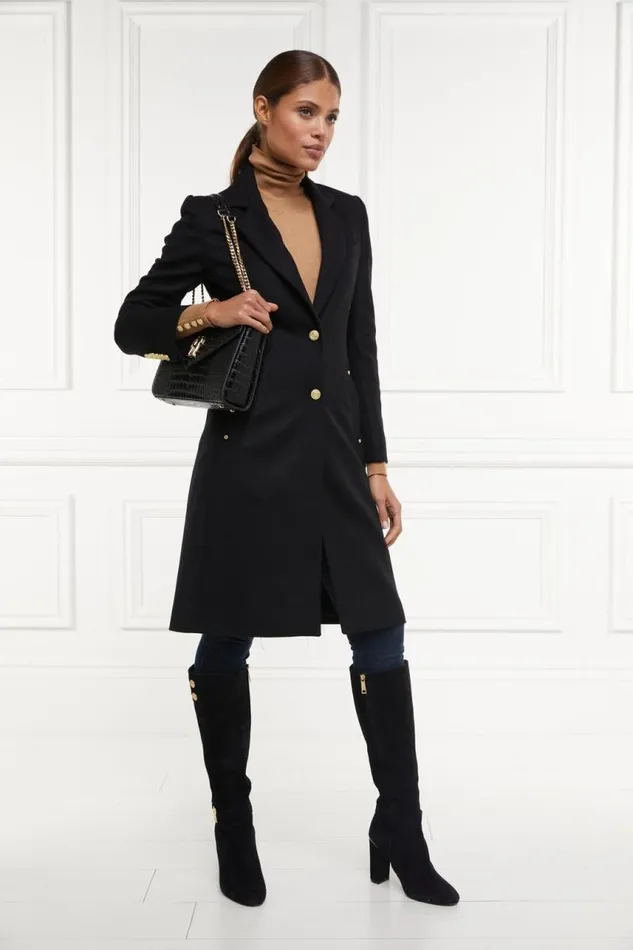 Women In Stock Tailoring Holland Cooper Regency Coat Soft Black