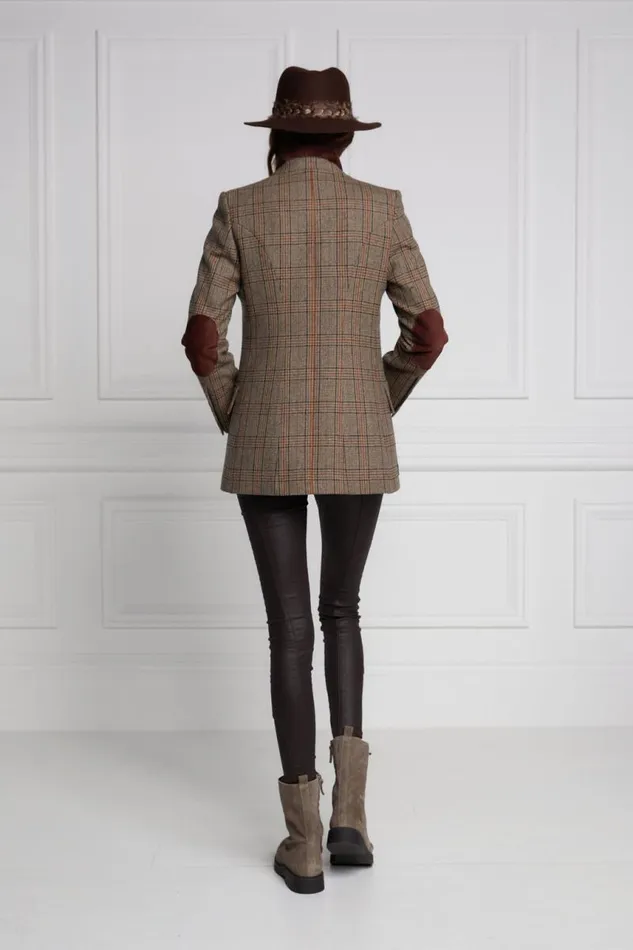 Women In Stock Tailoring Holland Cooper Single Breasted Field Blazer Bourbon Tweed