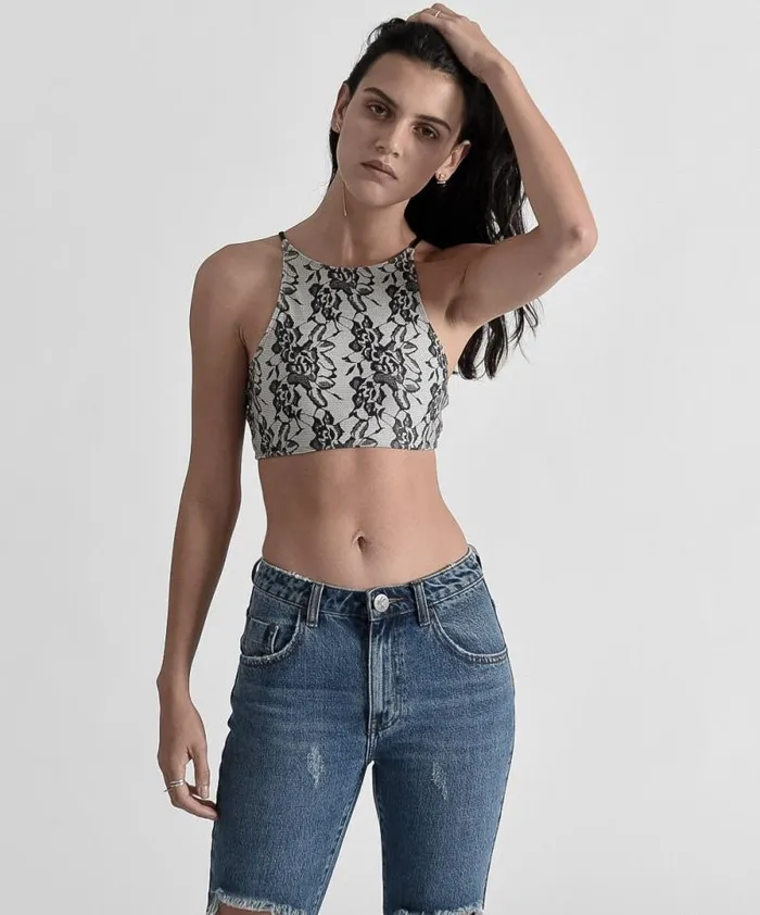 Women IVORY LOVER BOBBY CROP One Teaspoon Tops