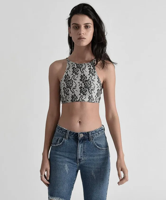 Women IVORY LOVER BOBBY CROP One Teaspoon Tops Women IVORY LOVER BOBBY CROP One Teaspoon Tops