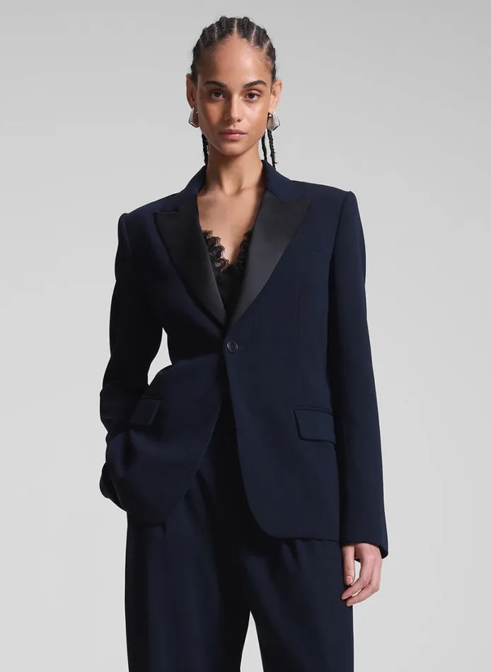 Women Jackets and Coats ALC Brandon Tailored Tux Jacket Evening Blueblack
