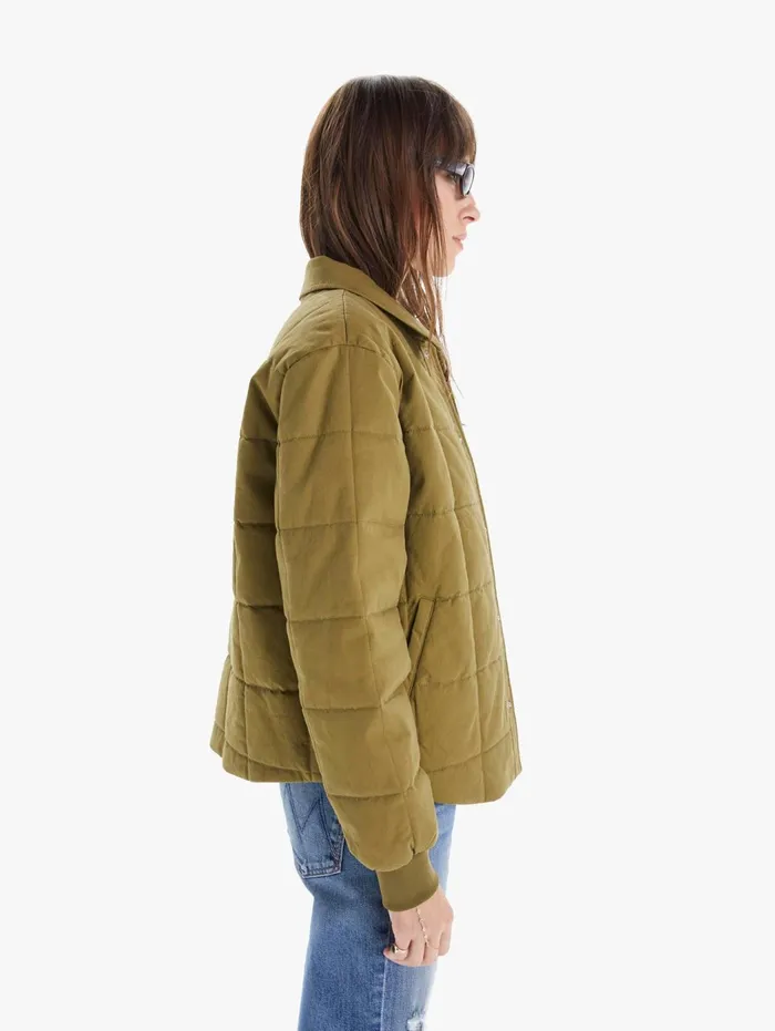 Women Jackets Mother Denim The Kickin039 Around Puffer Medium Green