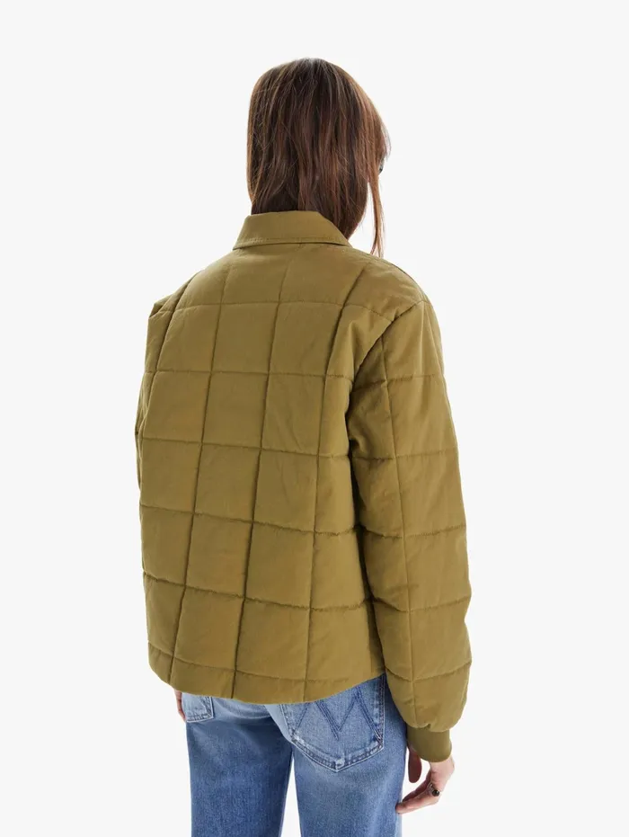 Women Jackets Mother Denim The Kickin039 Around Puffer Medium Green