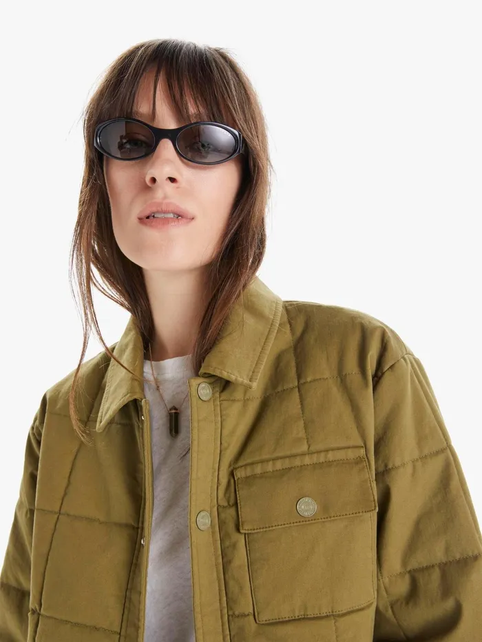 Women Jackets Mother Denim The Kickin039 Around Puffer Medium Green