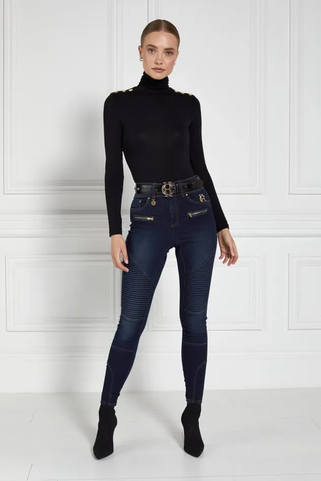 Women Jeans Holland Cooper Biker Jean Deep Indigo