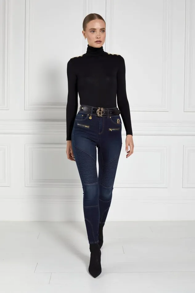 Women Jeans Holland Cooper Biker Jean Deep Indigo Women Jeans Holland Cooper Biker Jean Deep Indigo