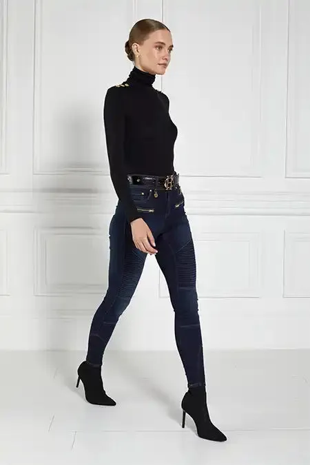 Women Jeans Holland Cooper Biker Jean Deep Indigo Women Jeans Holland Cooper Biker Jean Deep Indigo