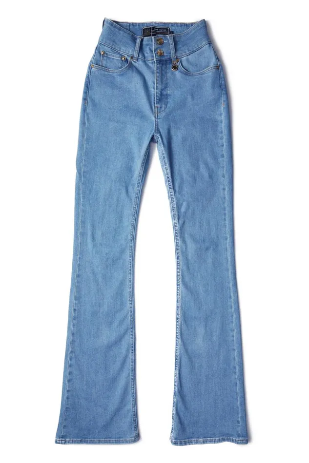 Women Jeans Holland Cooper High Rise Flared Jean Light Denim Women Jeans Holland Cooper High Rise Flared Jean Light Denim