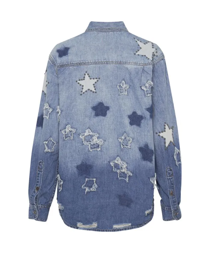 Women JOHNNY BLUE STAR CLASSIC EVERYDAY SHIRT One Teaspoon Denim Shirts Women JOHNNY BLUE STAR CLASSIC EVERYDAY SHIRT One Teaspoon Denim Shirts