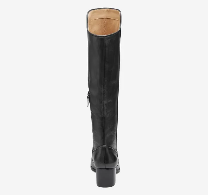 Women Johnston and Murphy Boots and Booties Trista Rider Boot Black Calfskin Women Johnston and Murphy Boots and Booties Trista Rider Boot Black Calfskin