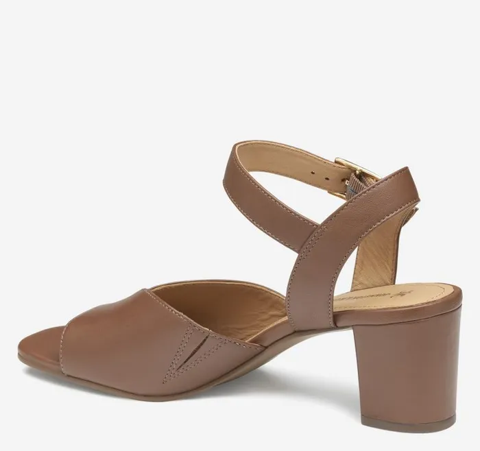 Women Johnston and Murphy Heels and Platform Wedges Evelyn AnkleStrap Sandal Cognac Glove Leather Women Johnston and Murphy Heels and Platform Wedges Evelyn AnkleStrap Sandal Cognac Glove Leather