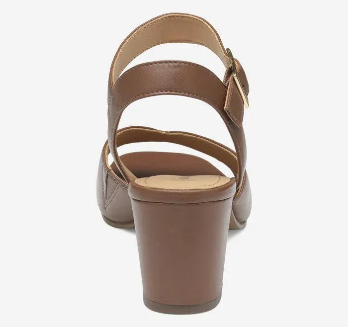 Women Johnston and Murphy Heels and Platform Wedges Evelyn AnkleStrap Sandal Cognac Glove Leather Women Johnston and Murphy Heels and Platform Wedges Evelyn AnkleStrap Sandal Cognac Glove Leather