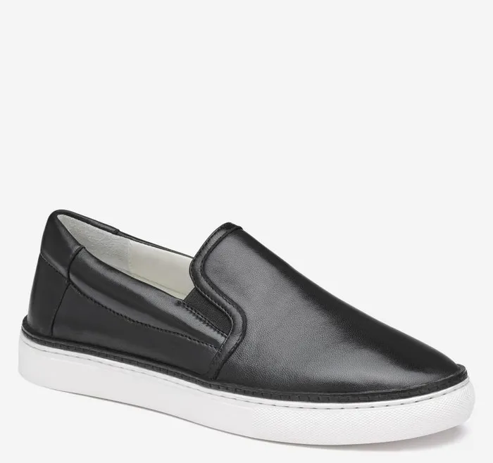 Women Johnston and Murphy Mules and Loafers Callie DoubleGore SlipOn Black Glove Leather Women Johnston and Murphy Mules and Loafers Callie DoubleGore SlipOn Black Glove Leather