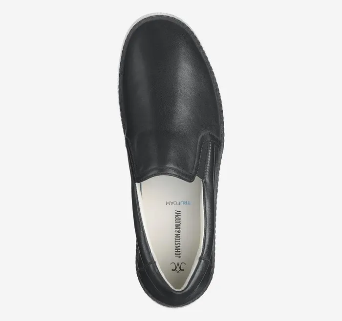 Women Johnston and Murphy Mules and Loafers Callie DoubleGore SlipOn Black Glove Leather Women Johnston and Murphy Mules and Loafers Callie DoubleGore SlipOn Black Glove Leather