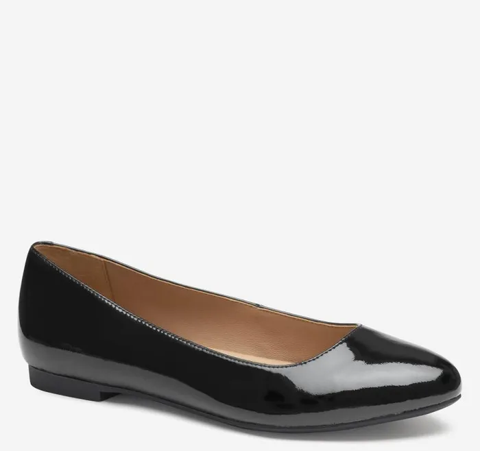 Women Johnston and Murphy Mules and Loafers Delanie Ballet Black Patent Leather Women Johnston and Murphy Mules and Loafers Delanie Ballet Black Patent Leather