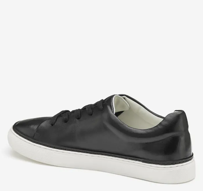 Women Johnston and Murphy Sneakers Callie LacetoToe Black Glove Leather Women Johnston and Murphy Sneakers Callie LacetoToe Black Glove Leather