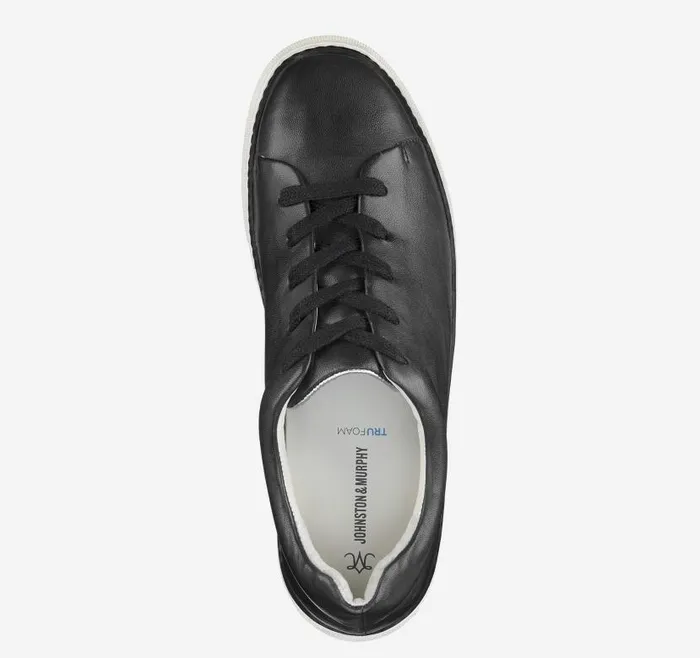 Women Johnston and Murphy Sneakers Callie LacetoToe Black Glove Leather Women Johnston and Murphy Sneakers Callie LacetoToe Black Glove Leather