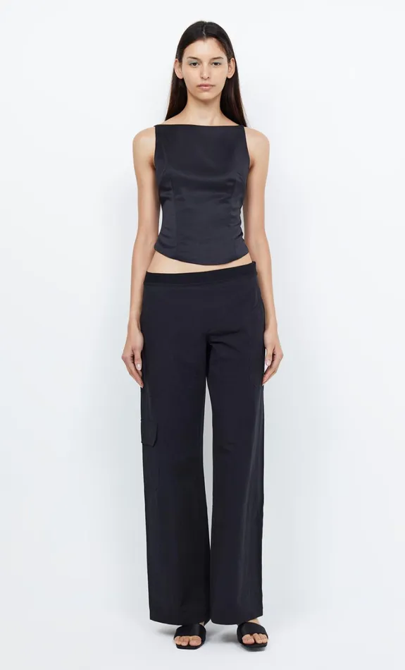 Women JONES BOATNECK TOP 8211 BLACK Bec Bridge Cropped