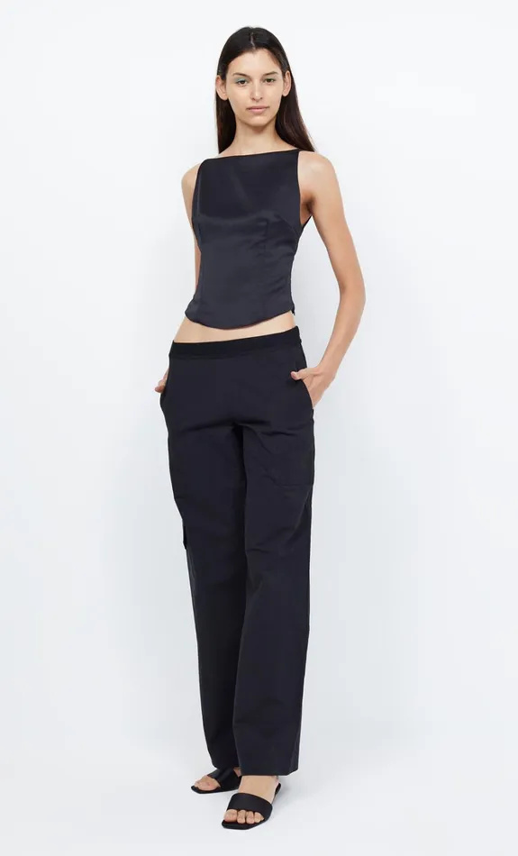 Women JONES BOATNECK TOP 8211 BLACK Bec Bridge Cropped