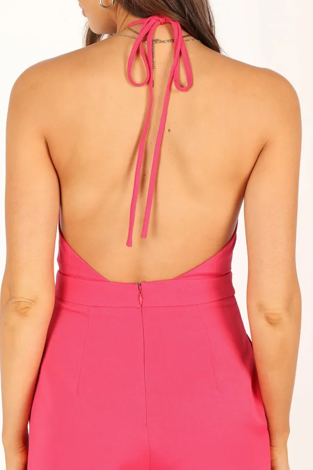 Women Jumpsuits and Rompers Petal and Pup Rumi Wide Leg Jumpsuit Hot Pink