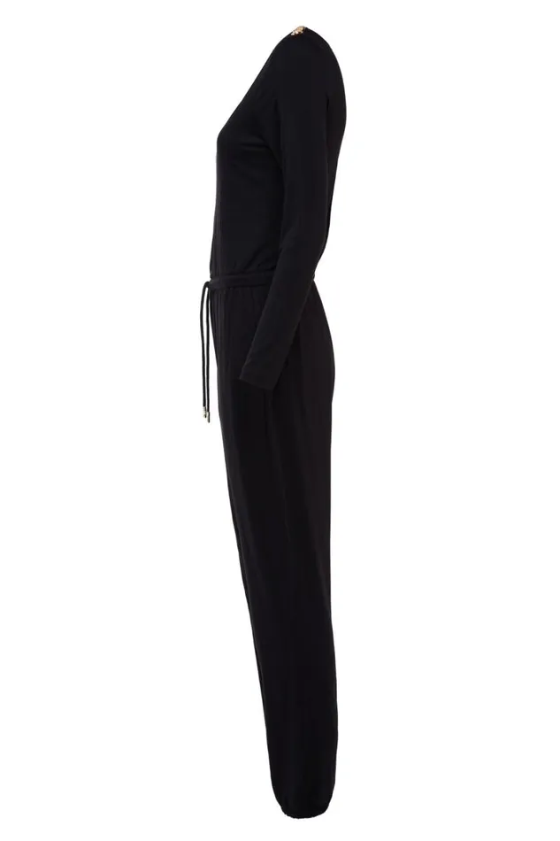 Women Jumpsuits Holland Cooper Long Sleeve Margot Jumpsuit Black Women Jumpsuits Holland Cooper Long Sleeve Margot Jumpsuit Black