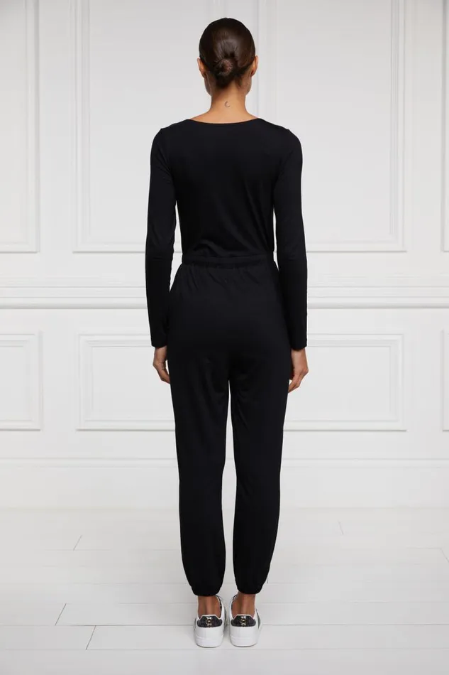Women Jumpsuits Holland Cooper Long Sleeve Margot Jumpsuit Black Women Jumpsuits Holland Cooper Long Sleeve Margot Jumpsuit Black