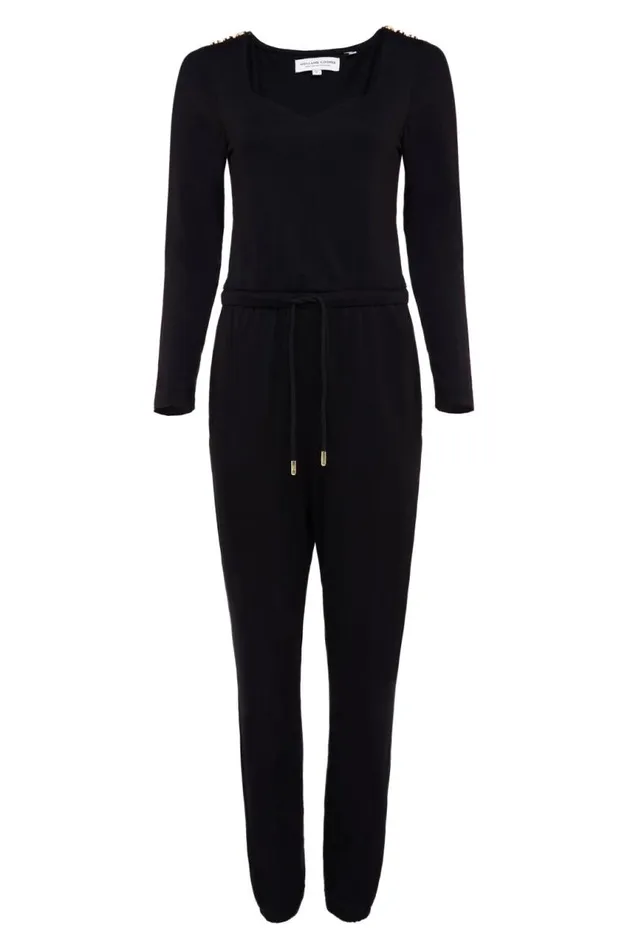 Women Jumpsuits Holland Cooper Long Sleeve Margot Jumpsuit Black Women Jumpsuits Holland Cooper Long Sleeve Margot Jumpsuit Black