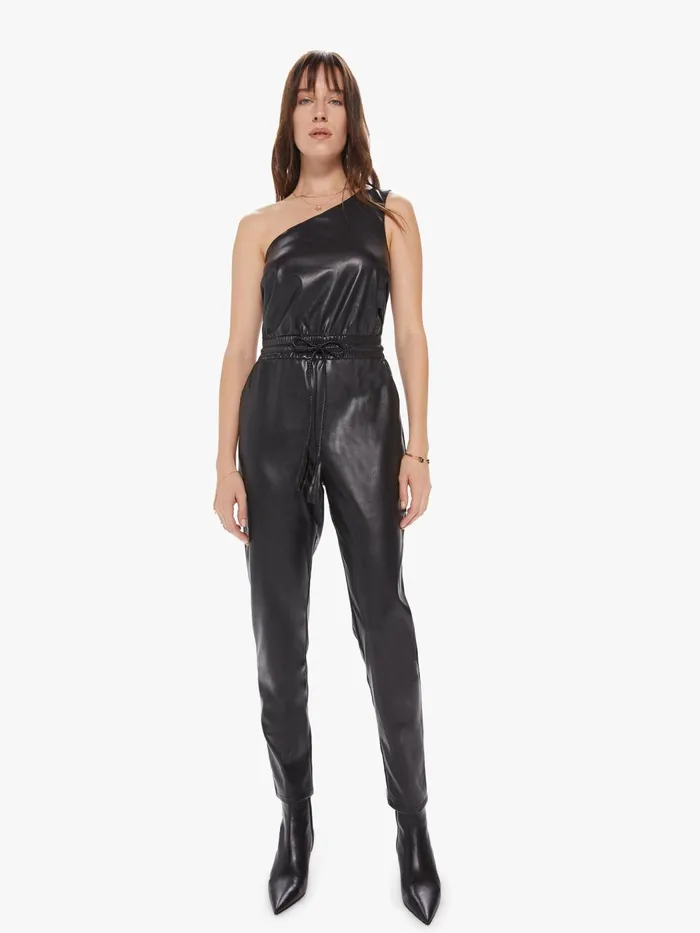 Women Jumpsuits Mother Denim The Landslide Jumpsuit Hover Black