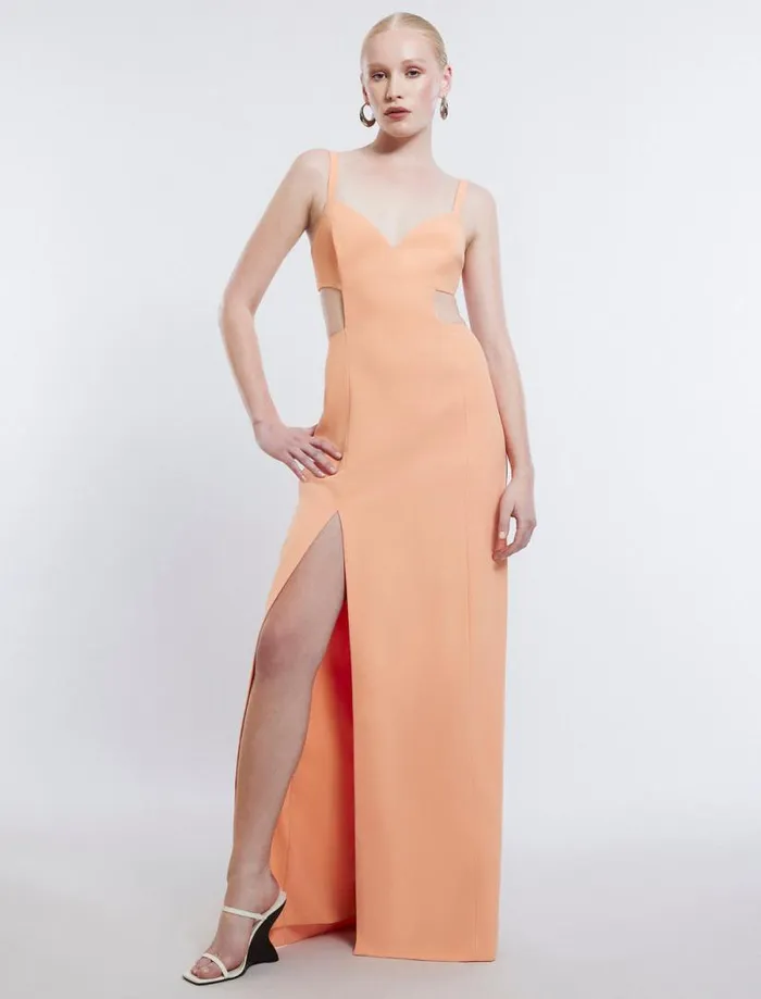 Women Kamilla Cutout Gown Tangerine BCBG Dresses Women Kamilla Cutout Gown Tangerine BCBG Dresses