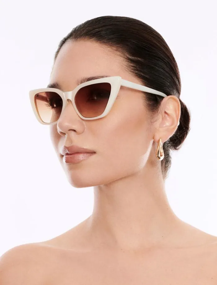 Women Kendall Cat Eye Sunglasses Ivory BCBG Sunglasses Women Kendall Cat Eye Sunglasses Ivory BCBG Sunglasses