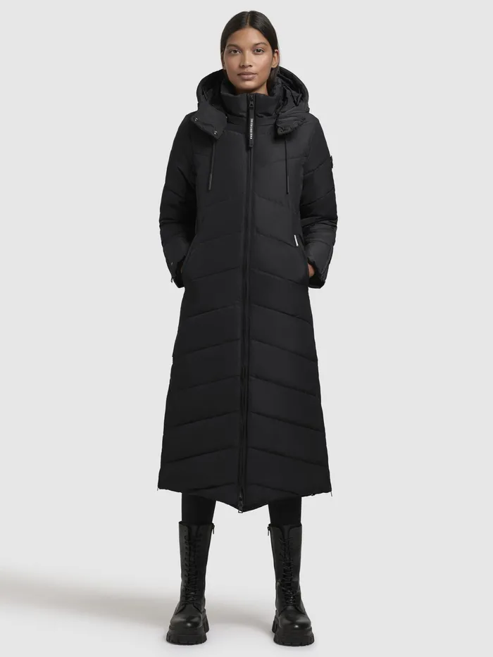 Women KHUJO Mantel HURCE Schwarz Schwarz Quilted Coats