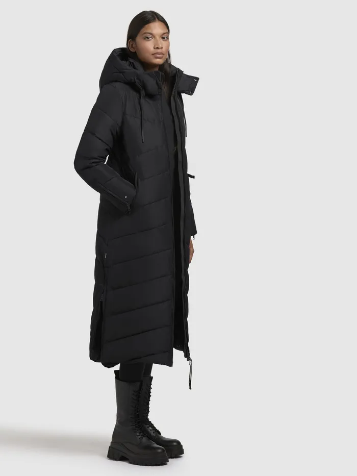 Women KHUJO Mantel HURCE Schwarz Schwarz Quilted Coats