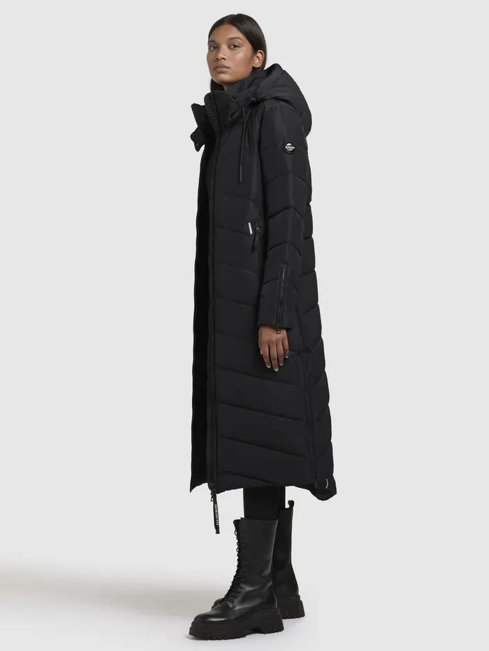 Women KHUJO Mantel HURCE Schwarz Schwarz Quilted Coats