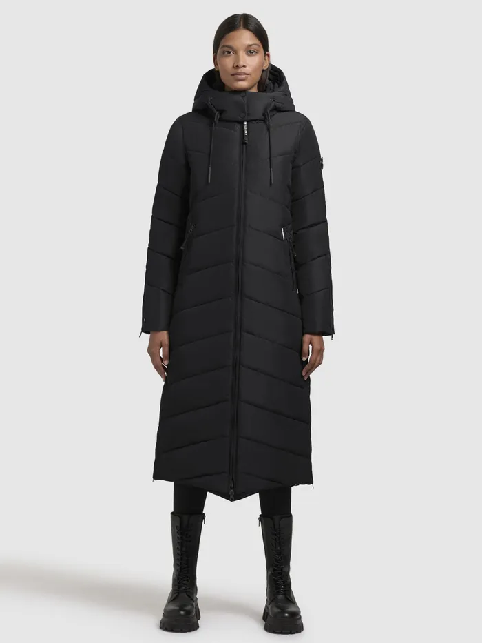 Women KHUJO Mantel HURCE Schwarz Schwarz Quilted Coats