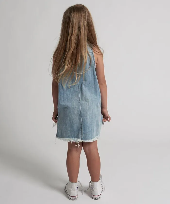 WomenKids KIDS MINI BRAXTON DRESS BLUE One Teaspoon Denim Dresses