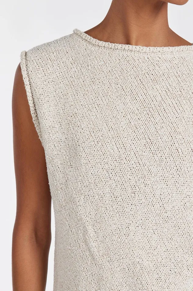 Women Knitted DISSH ALTHEA STONE ASYM KNIT TOP