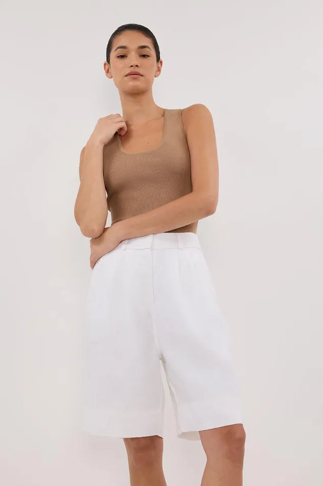 Women Knitted DISSH DEVIN TAN RACER KNIT TANK