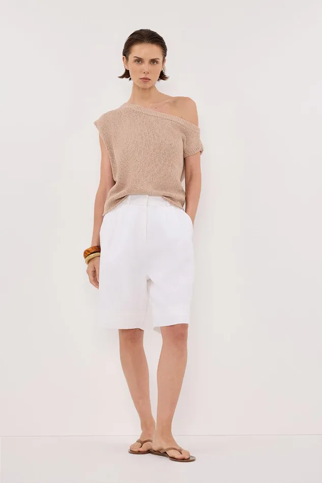Women Knitted DISSH KERRY TAN ASYM KNIT TOP