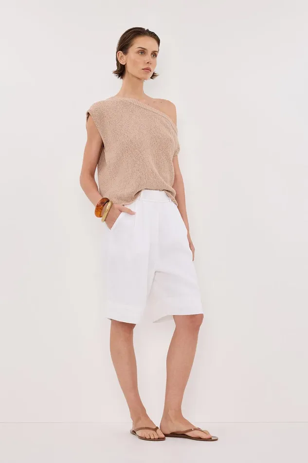 Women Knitted DISSH KERRY TAN ASYM KNIT TOP