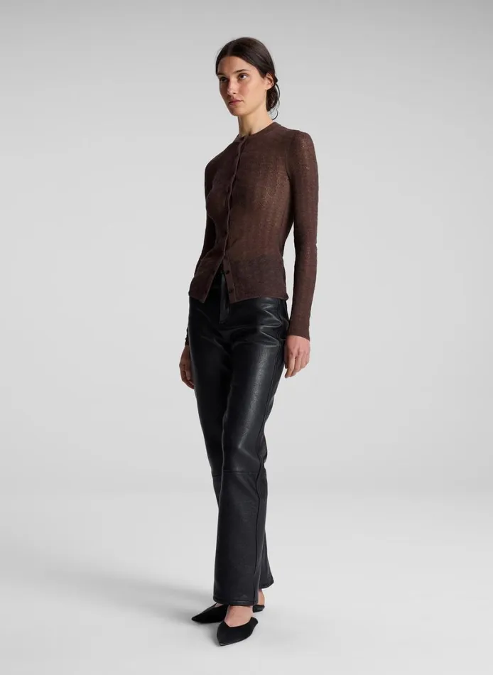 Women Knitwear ALC Marley Alpaca Cardigan Brown